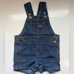 Lee Kids Indigo Denim Overalls with Red Stitching